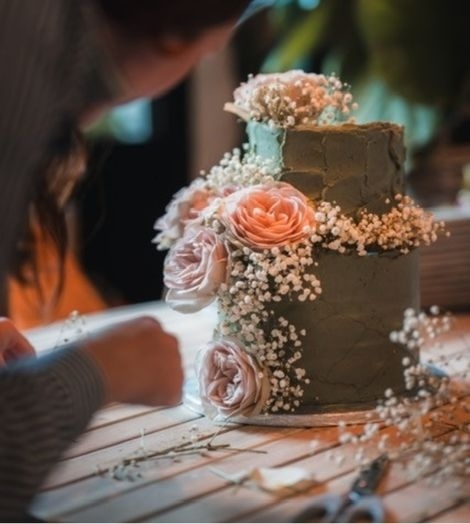 Bruidstaart decoratie